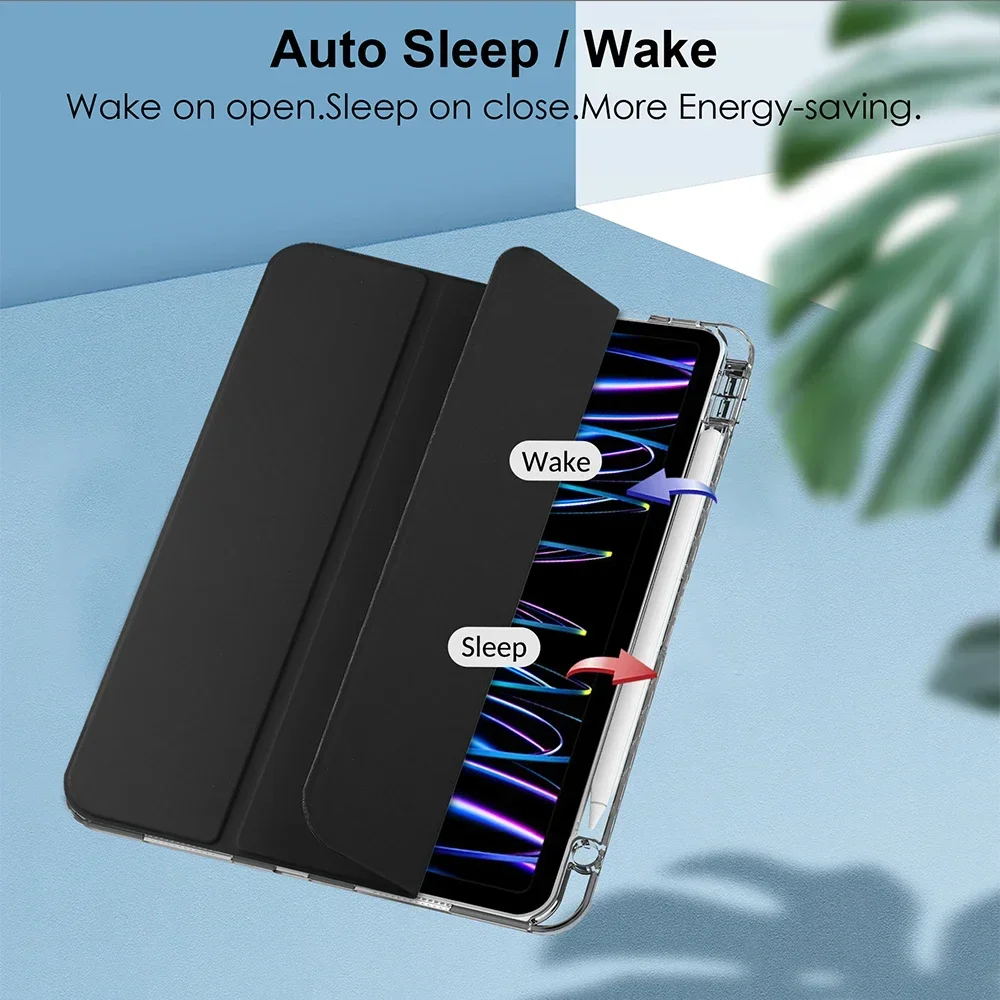 لباد برو M5 11 13 "6th Air M3 M2 A16 11th 10th الجيل A3361 A3362 A3357 A3358 A3359 HD حافظة أكريليك مع حامل قلم #6