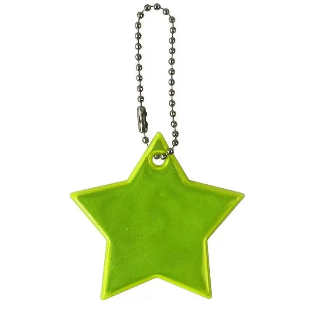 Colorful Star Reflective Keychain Bag Pendant Accessories Reflector Keyrings For Visible Safety Night Traffic Safety Reflector