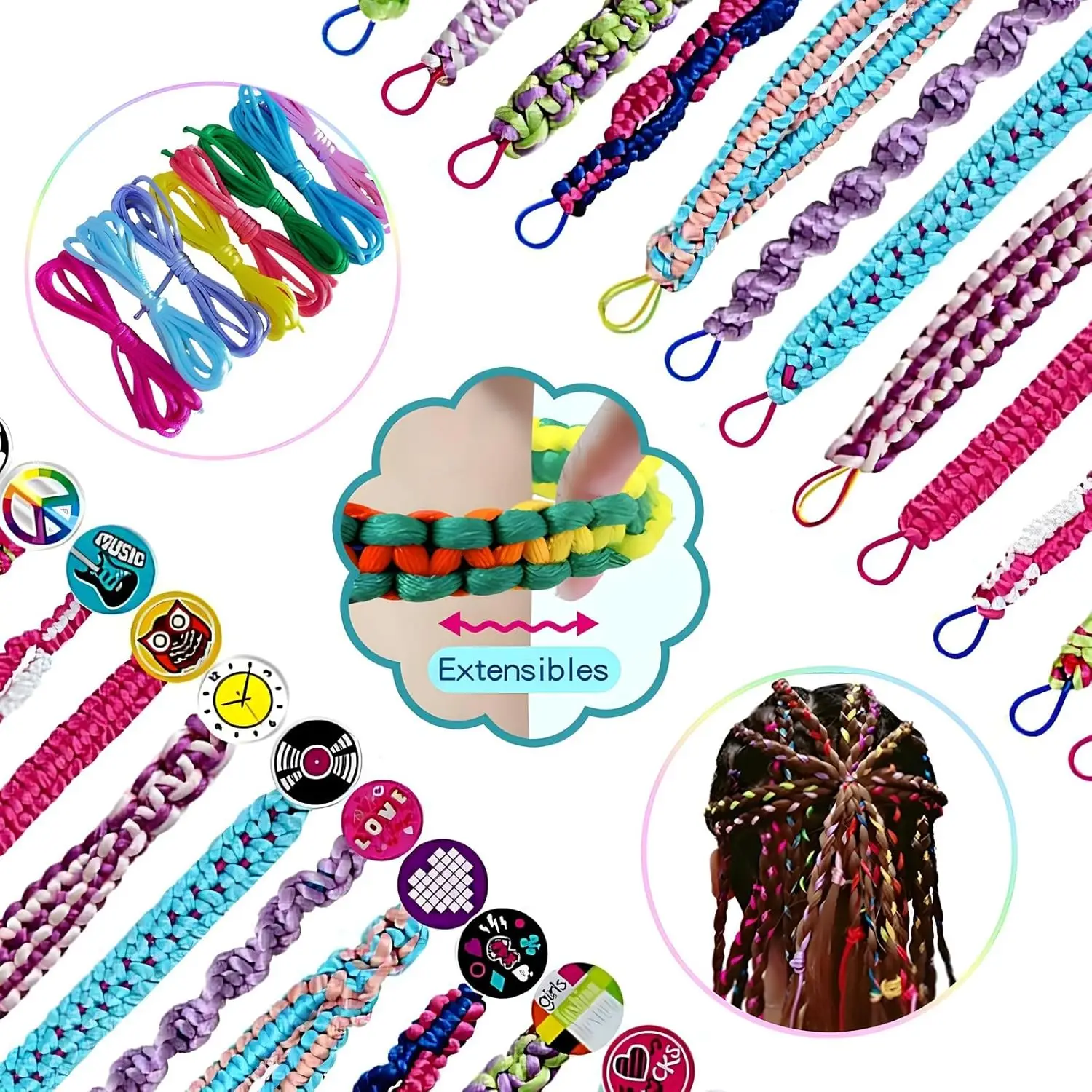 أطفال صنع المجوهرات بسط سوار كيت الإبداع شعبية سوار سلسلة صنع مجموعات الالعاب سلسلة شعبية هدية عيد ميلاد