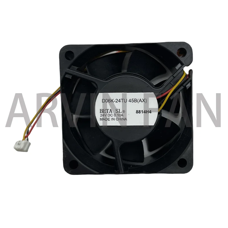 Brand  D06K-24TU 45B 6cm 60mm Fan 60x60x25mm 6025 DC24V 0.10A 3-line Silent Inverter Cooling Fan