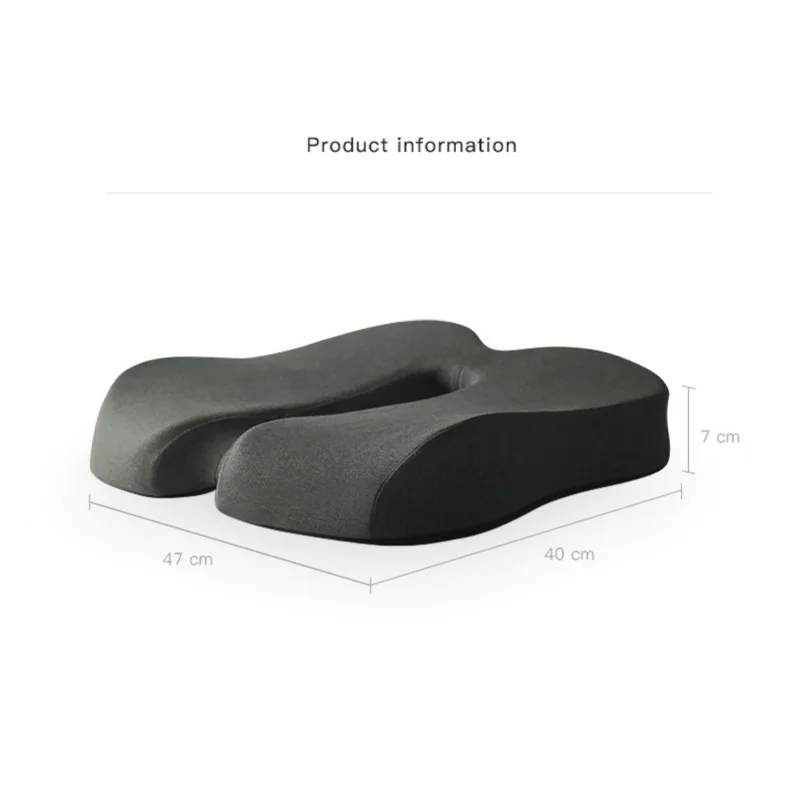 Memory Foam Sit Bone Relief Seat Cushion for Butt Lower Back Hamstrings Hips Ischial Tuberosity Reduce Fatigue for Chair