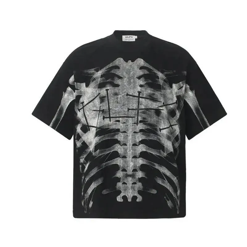 American Street Personalized Patterns Top Men's Casual Round Neck Short Sleeve T Shirt 2026 Summer New 2DL7C