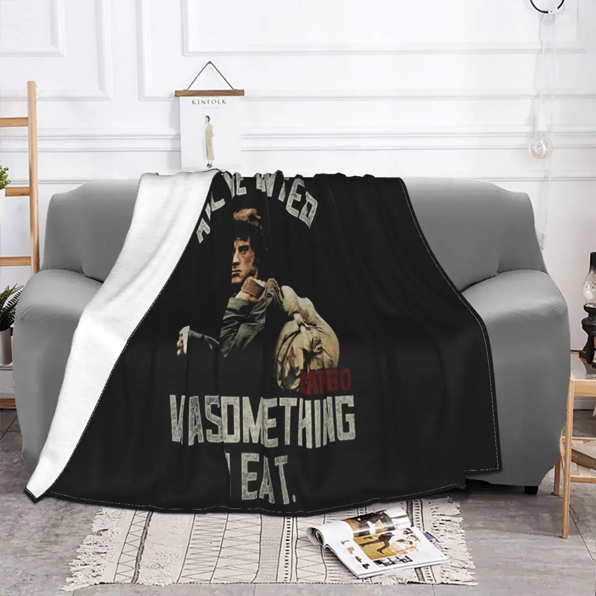 All He Wanted Was Something To Eat Funny Vintage Gift Men Women Pure Brand Cotton Throw Blanket