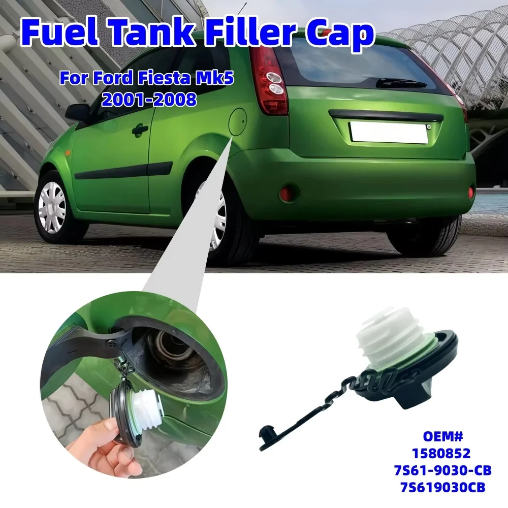 Car Tank Cover for Ford Fiesta MK5 2001-2008 Petrol Diesel Fuel Tank Filler Cap 1580852 Automobiles Exterior Fuel Tank Parts