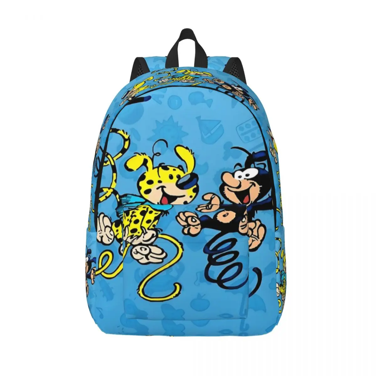 

Холщовый рюкзак Kawaii Marsupilami на заказ для мужчин и женщин, модная сумка для книг для школы, колледжа, анимации, синие сумки