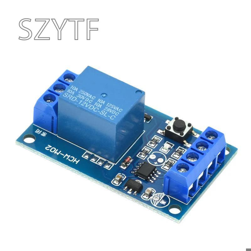 Bistable Relay Module 12V Single Button Relay Module One Key Car Modification Start-stop Self locking Car Modification Switch