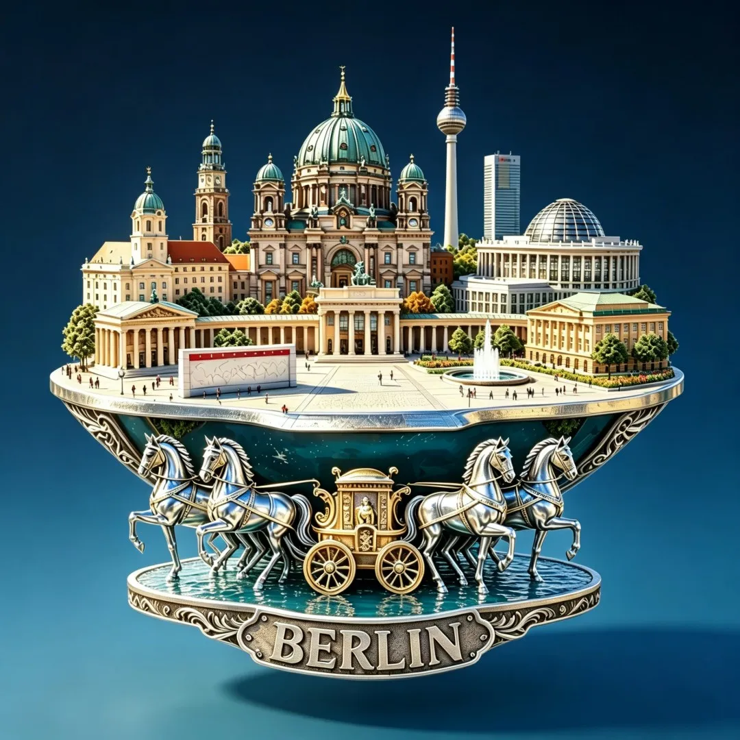 Germany Berlin Fridge Magnets Metal Alloy Material Brandenburg Gate Travel Souvenirs Berlin Wall Fridge Stickers Wedding Gifts