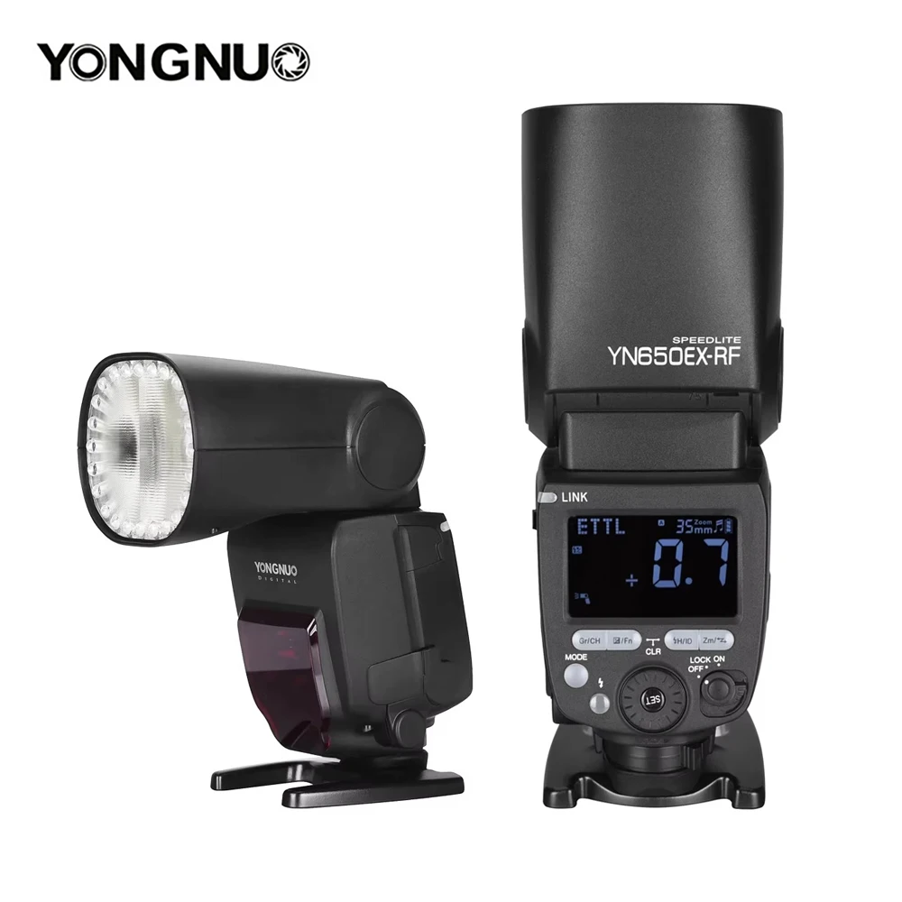 Flash Speedlite YONGNUO YN650EX-RF HSS TTL Sem Fio Master/Slave com 24 LEDs e Sistema RF 2.4G Integrado para Canon