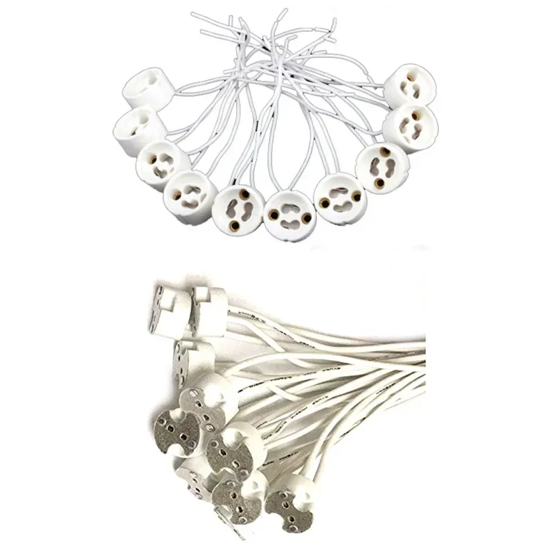 Лот, 10 шт. GU10/MR16 (GU5.3) цоколь, держатель лампы, адаптер, проводной разъем, керамический разъем для светодиодной галогенной лампы, лампы