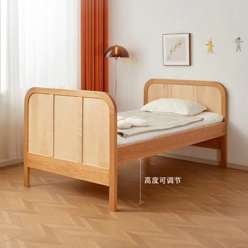 

Детская кровать из массива дерева, двухъярусная, телескопическая, выдвижная, для родителей и детей, с местом для хранения, односпальная, высокая и низкая, из вишневого дерева, маленькая.