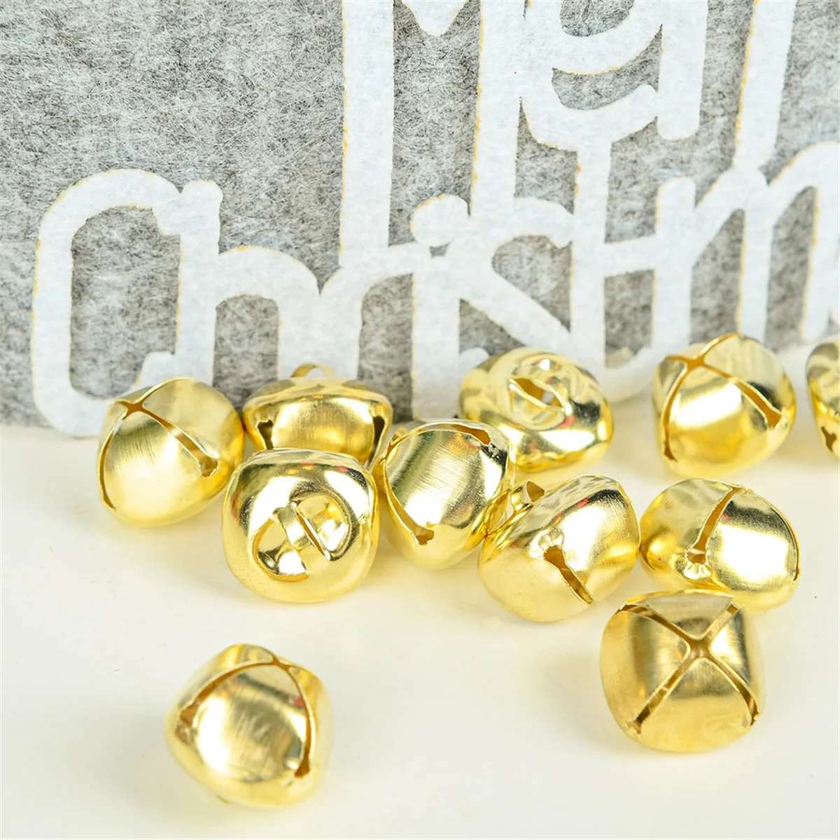 Jingle Bells, 200PCS Bells for Crafts 0.6 in Small Jingle Bells, DIY Mini Bells Bulk, Loud Sound Jingle Bells