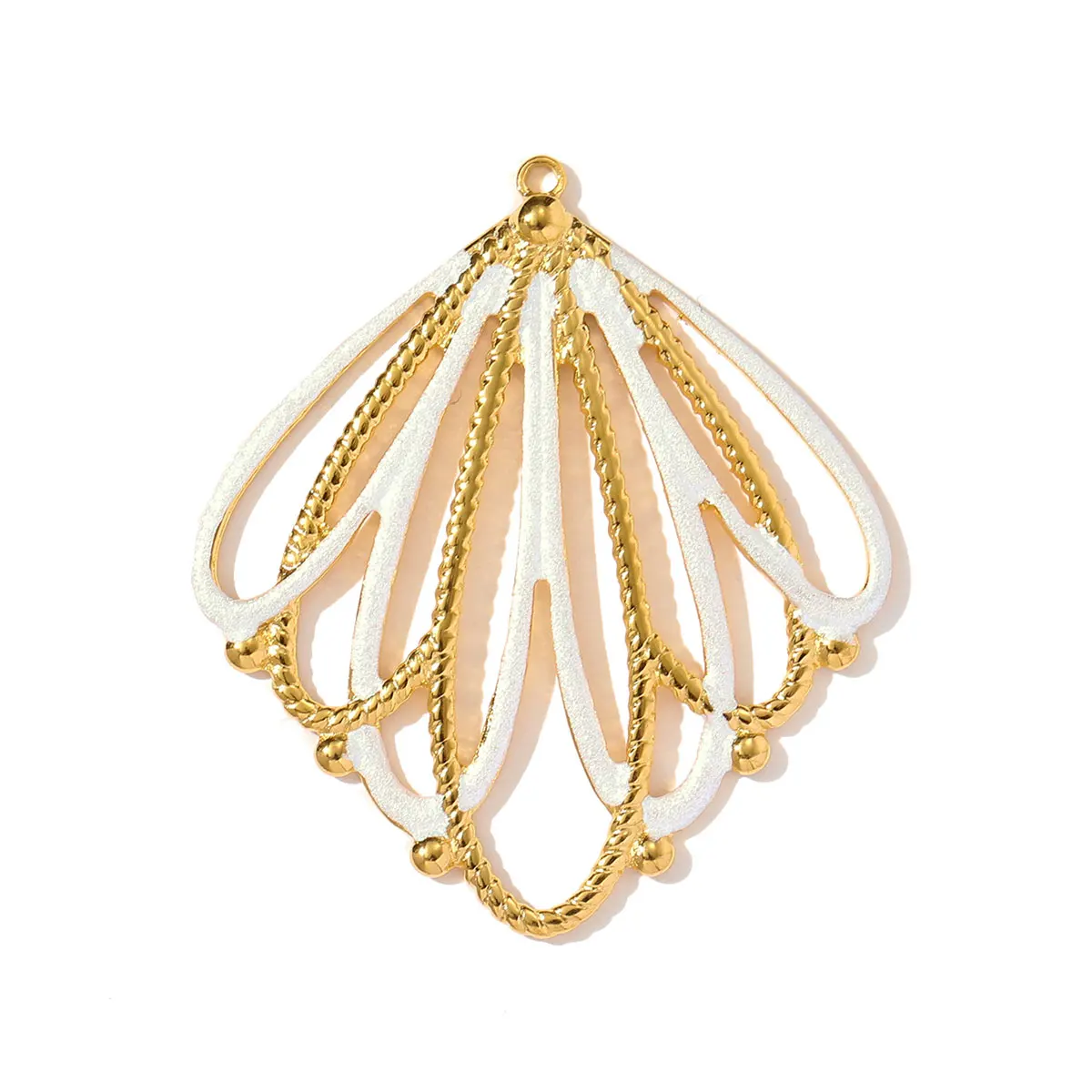 

3Pcs/Lot Stainless Steel Leaf Flower Charms Enamel Round Pendants For DIY Making Necklace Earrings Jewelry Accessory Wholesale