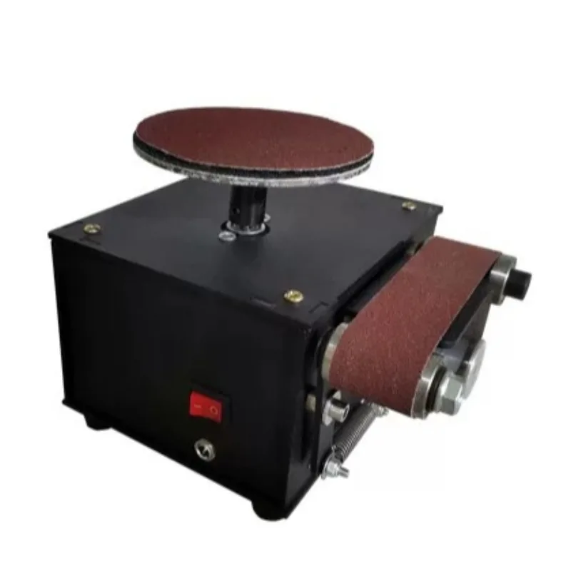 Mini Electric Belt Sander DIY High-Speed Sand Disc Machine Multifunction Desktop Grinding Machine Polishing Woodworking Tool
