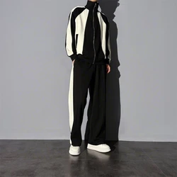 Complete Set with New Jacket Loose Sports Fashion Men's Casual Two-piece Set Handsome Jacket
