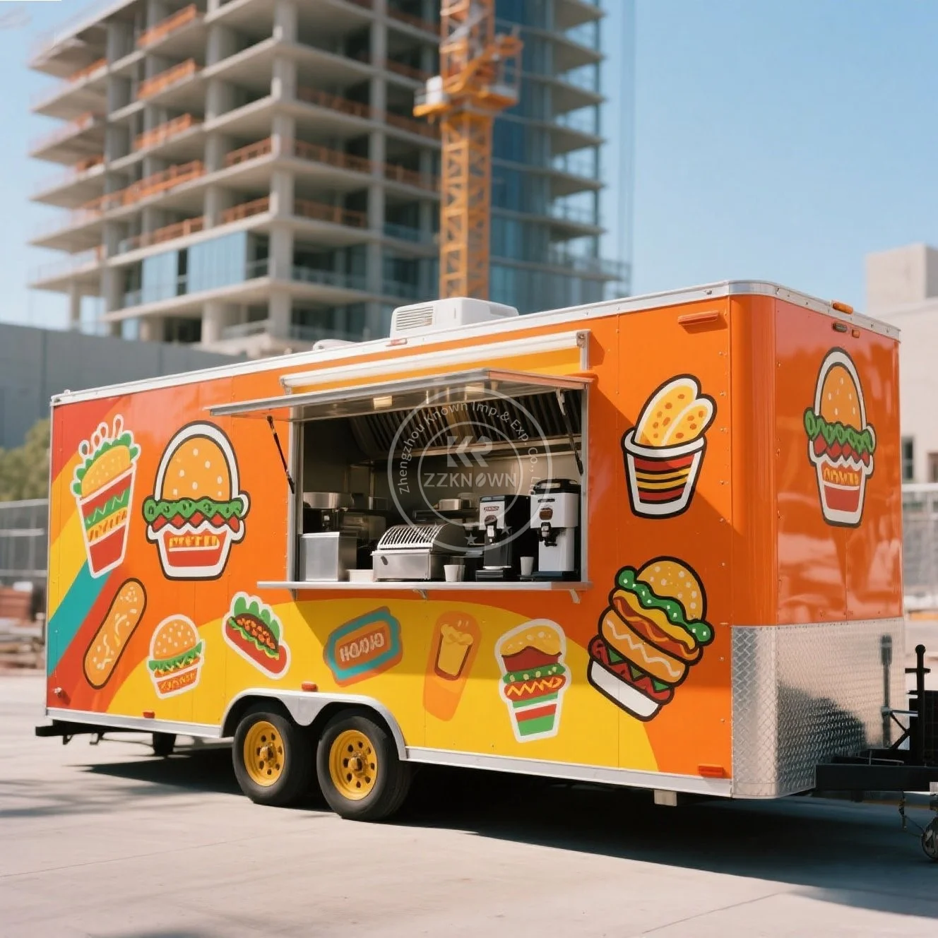 맞춤형 크기 푸드 트럭 이동식 주방 아이스크림 트럭 커피 카트 푸드 밴 간이 매점 케이터링 트레일러 푸드 카