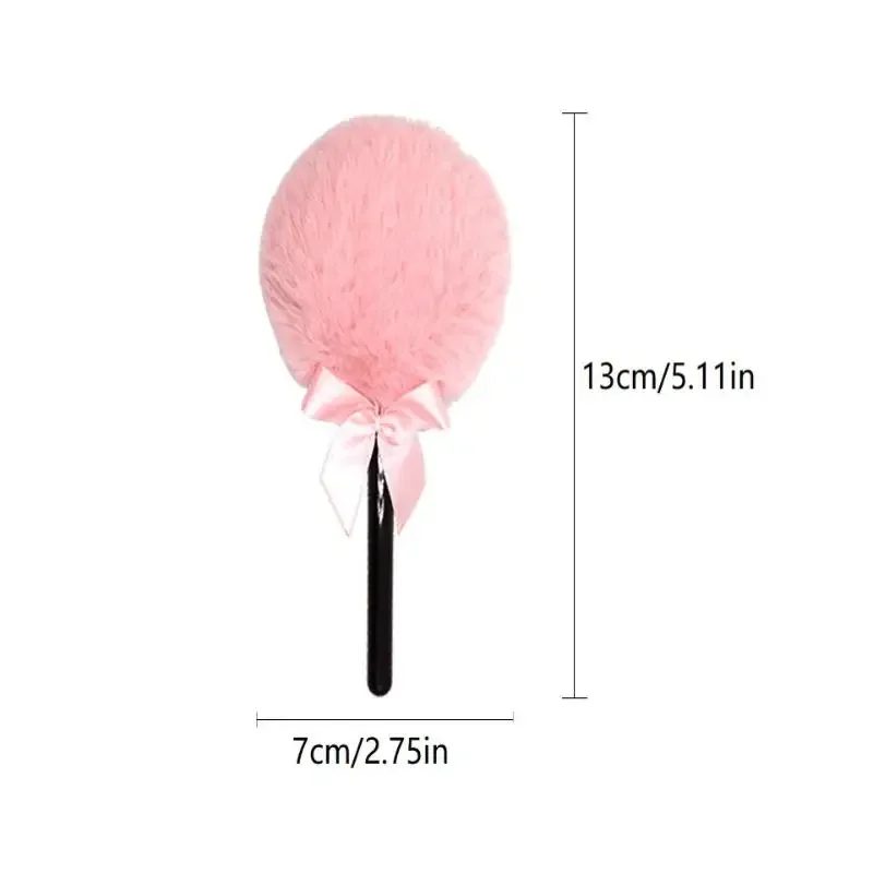 롤리팝 바디 파우더 어플리케이터 플러시 파우더 퍼프, 손잡이가 있는 바디 파우더 퍼프, 얼굴과 몸을 위한 부드러운 메이크업 도구, 사용하기 쉽습니다.
