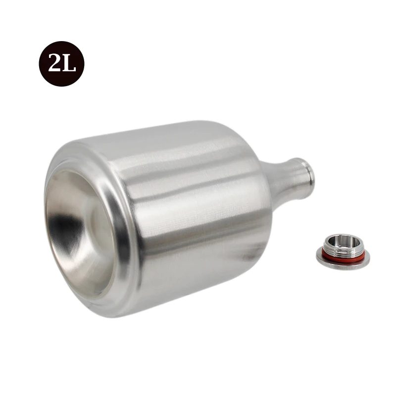 Goose Neck 2L(64oz) Beer Keg Barrel Stainless Single Wall Brand New Screw Cap Portable Craft Beer Kombucha Nitro Coffee Seltzer