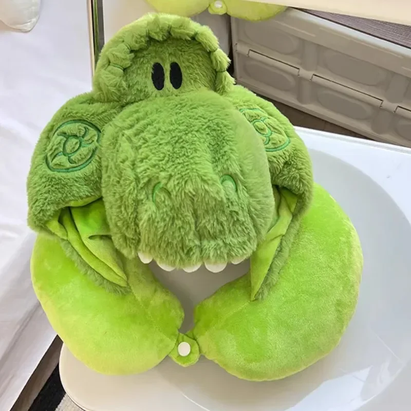 Cartoon Disney Olu Mel Rex Plush With A Hat Kawaii Neck Guard Travel Office Afternoon Nap U-Shaped Pillow Anime Birthday Gifts