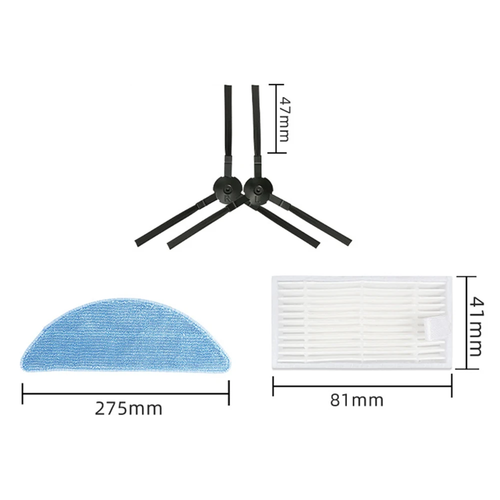 Side Brush Filter Mop Cloth Kit For ILIFE G9/G9PRO/V9/V9 Pro Vacuum Cleaner Accessories For Home Cleaning Supplies