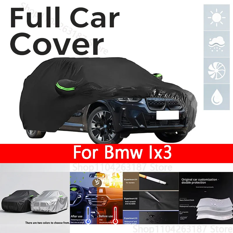 

Для BMW IX3 наружная защита полный автомобильный чехол снежные чехлы дождевая вода солнце пылезащитный чехол от царапин автомобильный чехол