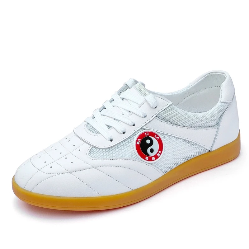 جلد البقر الأصلي تاي تشي أحذية لفنون الكونغ فو الووشو فنون الدفاع عن النفس لينة مرنة وحيد خفيفة الوزن الرجال النساء الأحذية #5