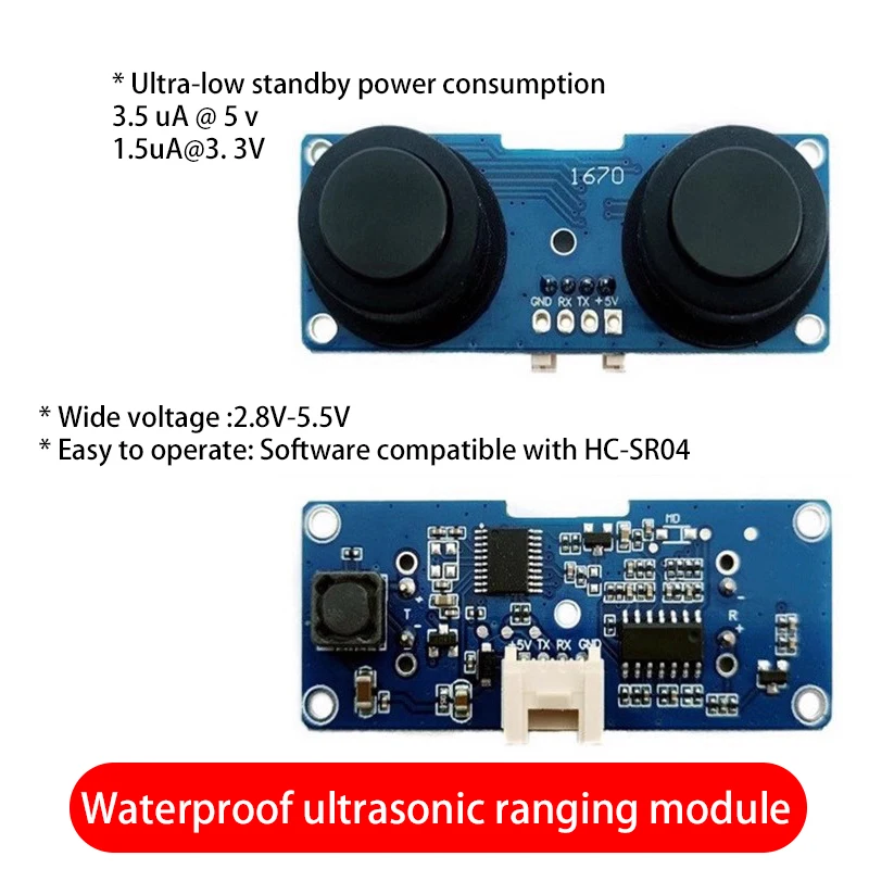 RCWL-1670 Waterproof Transceiver Split Ultrasonic Ranging Module 2cm-400cm Distance DC3-5V For Water Level Measurement