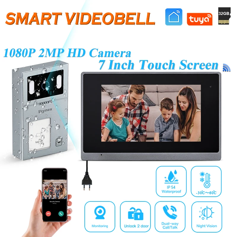

IP smart home intercom kit water detect sensor wifi tuya manufacturers smart wall touch switch ceiling fan light remote control