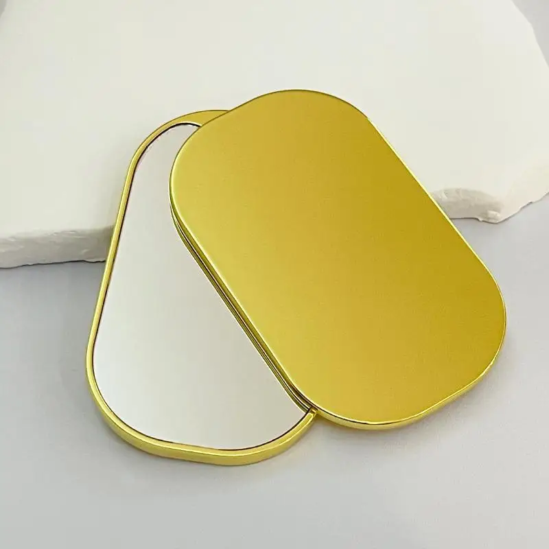 Miroir de maquillage carré et rond, petit miroir portatif rotatif pour étudiant, outils de beauté pour maquillage cosmétique