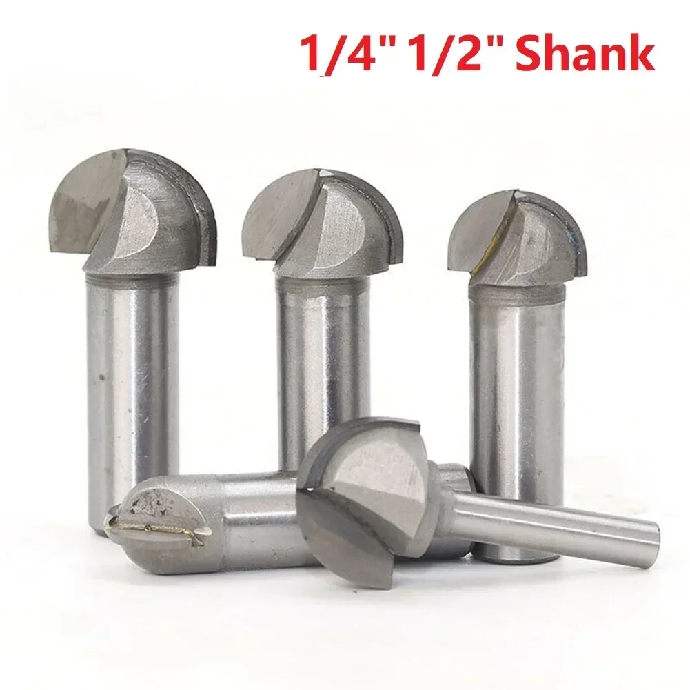 High precision Handdrail Router Bit Cutting Milling Cutter Silver Woodworking 1/2" 1/4" Shank Cemented Carbide