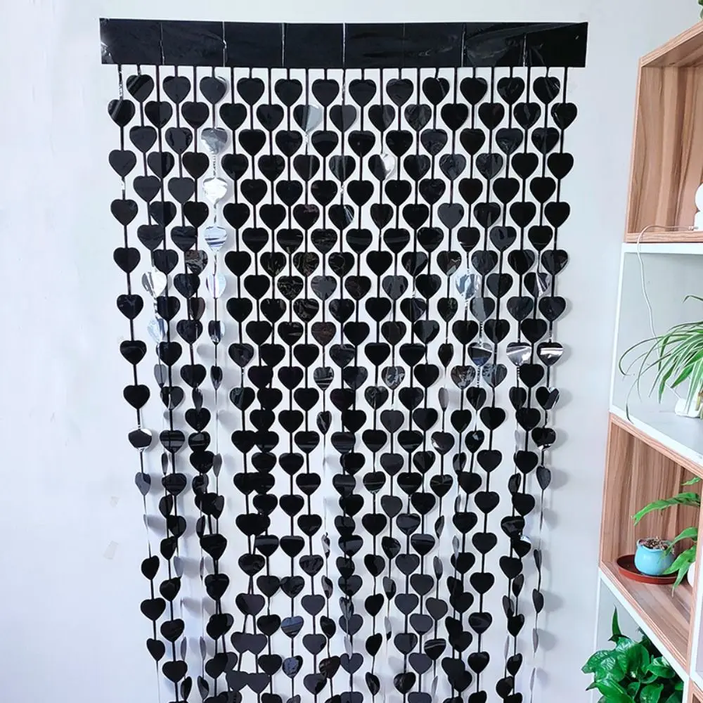 Glitter Party Door Curtain Valentine\'s Day Fringe 1x2m Love Wall Backdrop Shimmer Wedding Decor Birthday Decoration