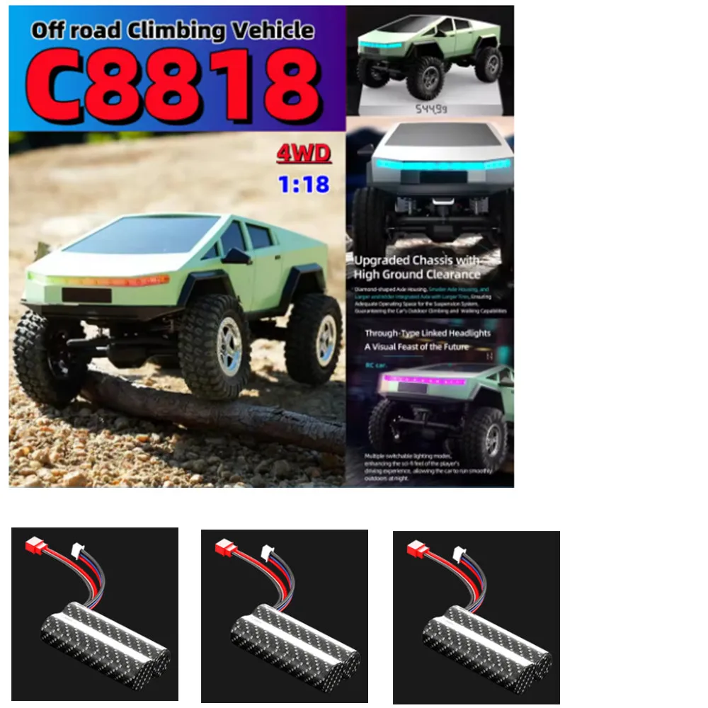 JJRC C8818 RC Car Battery 7.4V 500mAh JJRC C8818 Charging Cable  JJRC C8818 Parts