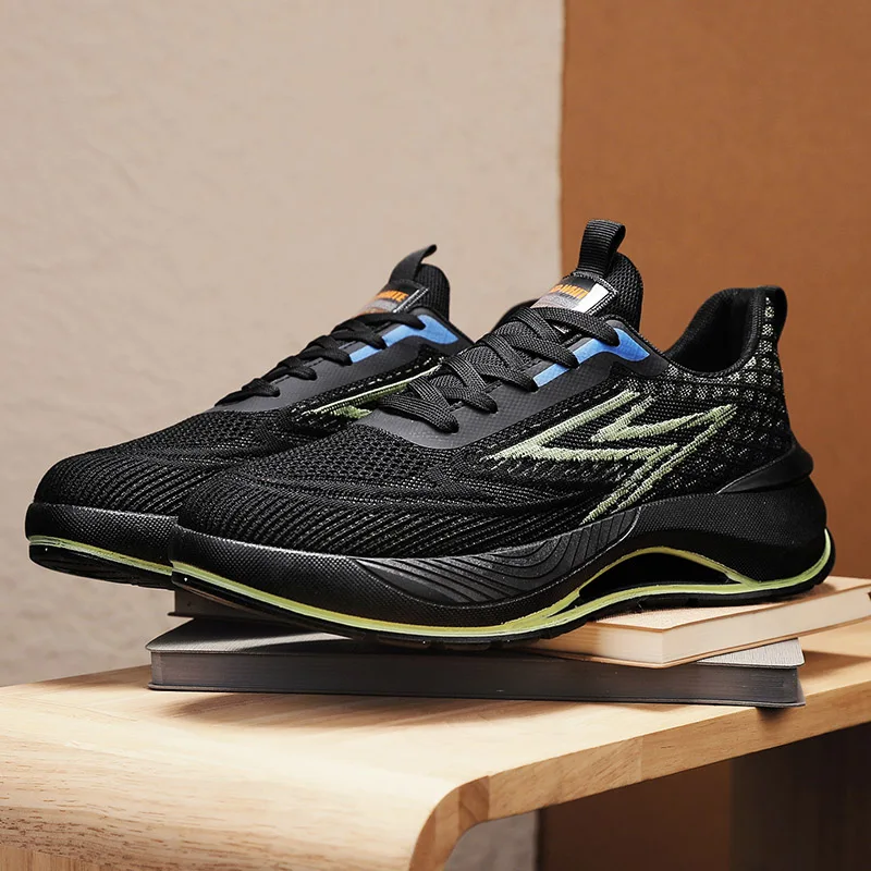 

Мужская обувь, кроссовки на толстой подошве со шнуровкой, спортивная обувь с дышащей сеткой, противоскользящая спортивная обувь, женские кроссовки, бесплатная доставка