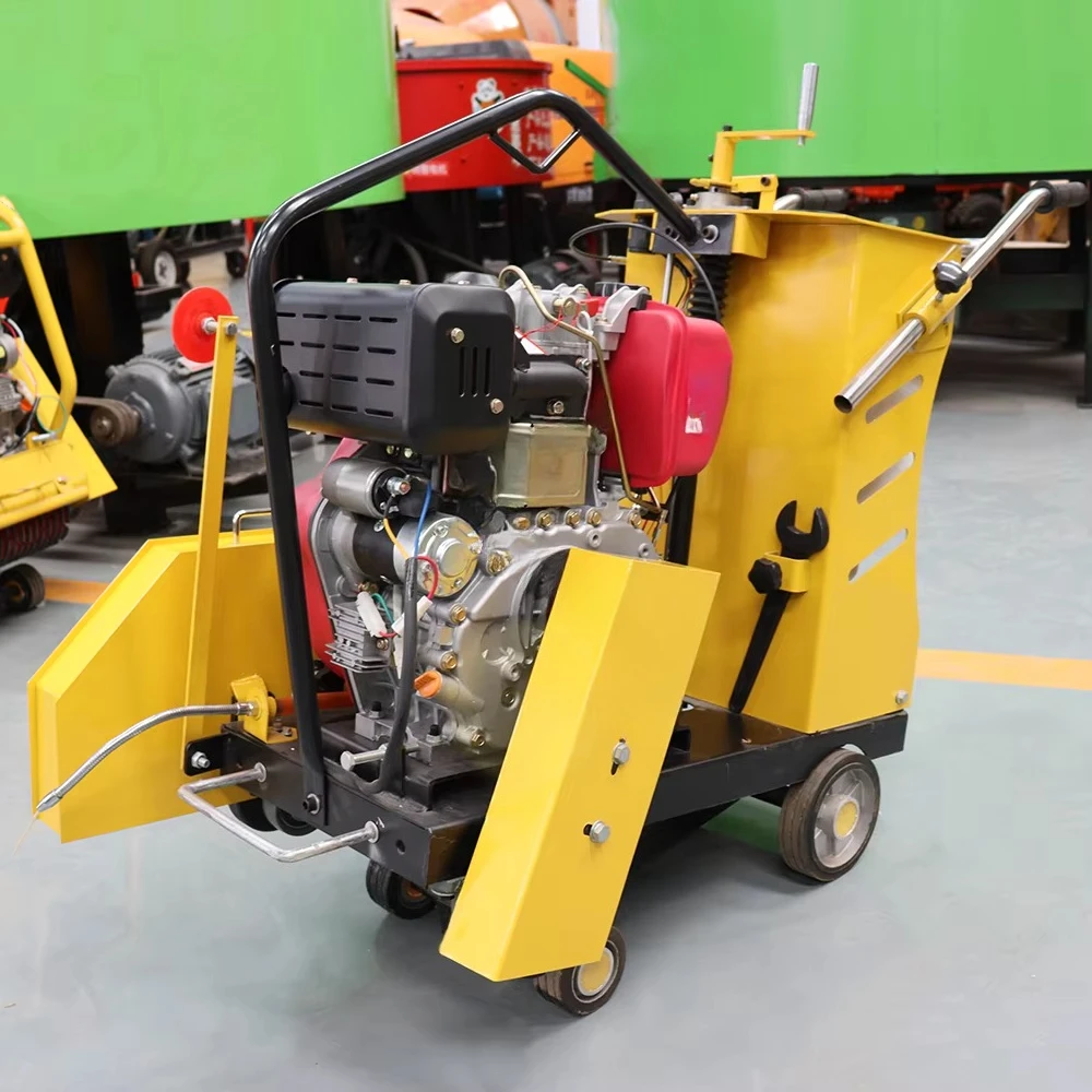 عالية السرعة 600 مللي متر منشار قطع الأرضيات الخرسانية الكهربائية 0-180 متر/ساعة محرك منشار الخرسانة القاطع آلة قطع الطريق #3