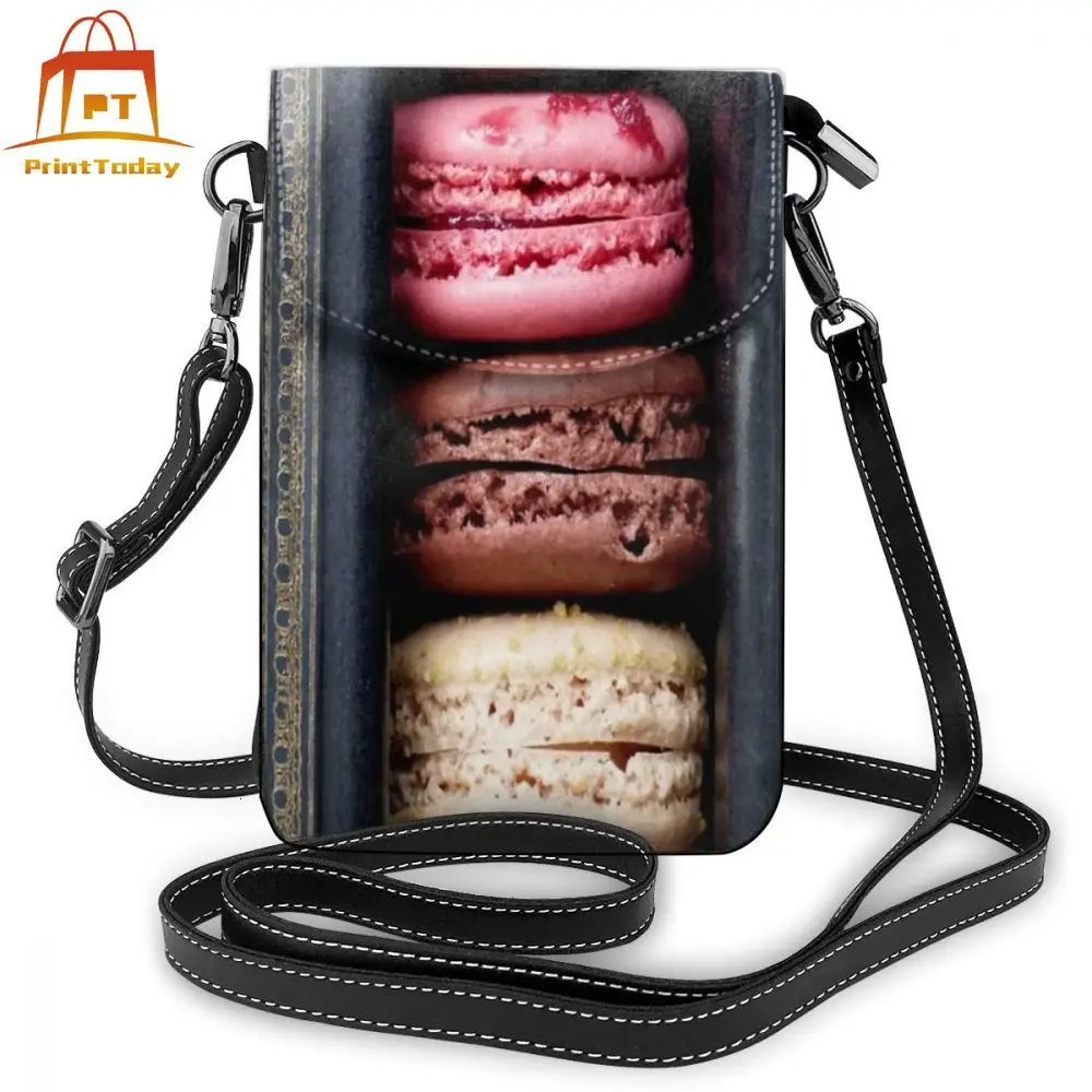 

Macaron Shoulder Bag Macaron Leather Bag Trend Print Women Bags Multi Pocket Women Student Shopping Mini Purse