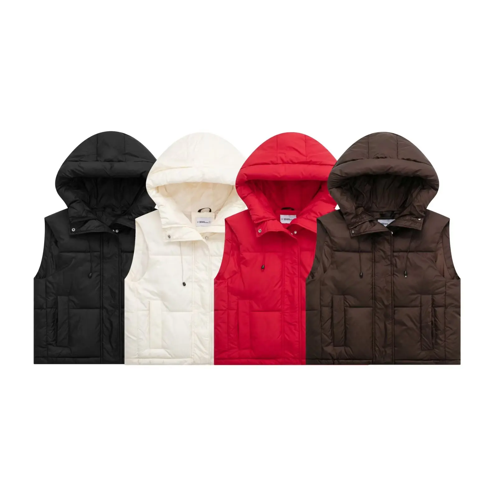 

With Hoodies Vest Jackets Women's zartins Coat Sleeveless Outwear 2025 Winter Warm Waistcost Woman Hoody Vest Jackets Coat Tops