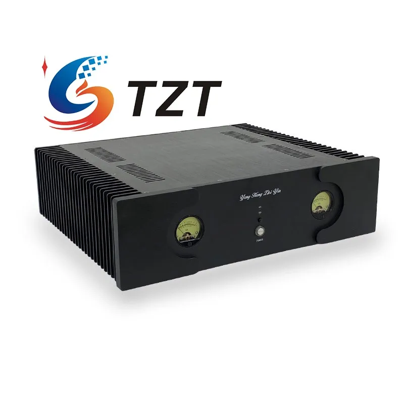 

TZT Черный/Серебристый X2PRO Американская версия Высокомощный Hi-Fi аудиоусилитель мощности класса A 80Wx2 Чистый задний усилитель