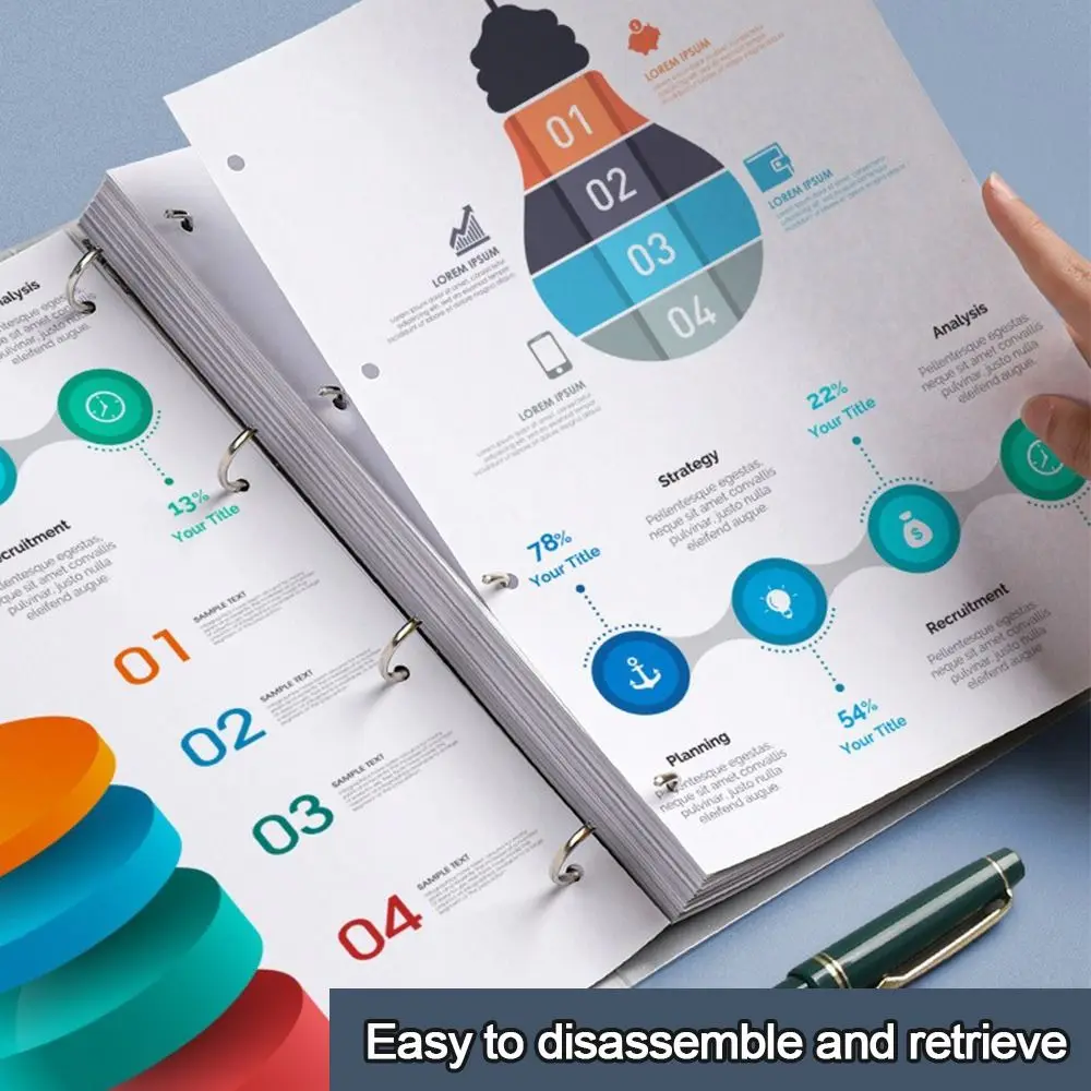 

Офисные школьные принадлежности, прозрачный зажим для файлов, водонепроницаемые папки с 4 отверстиями, папка D-типа A4