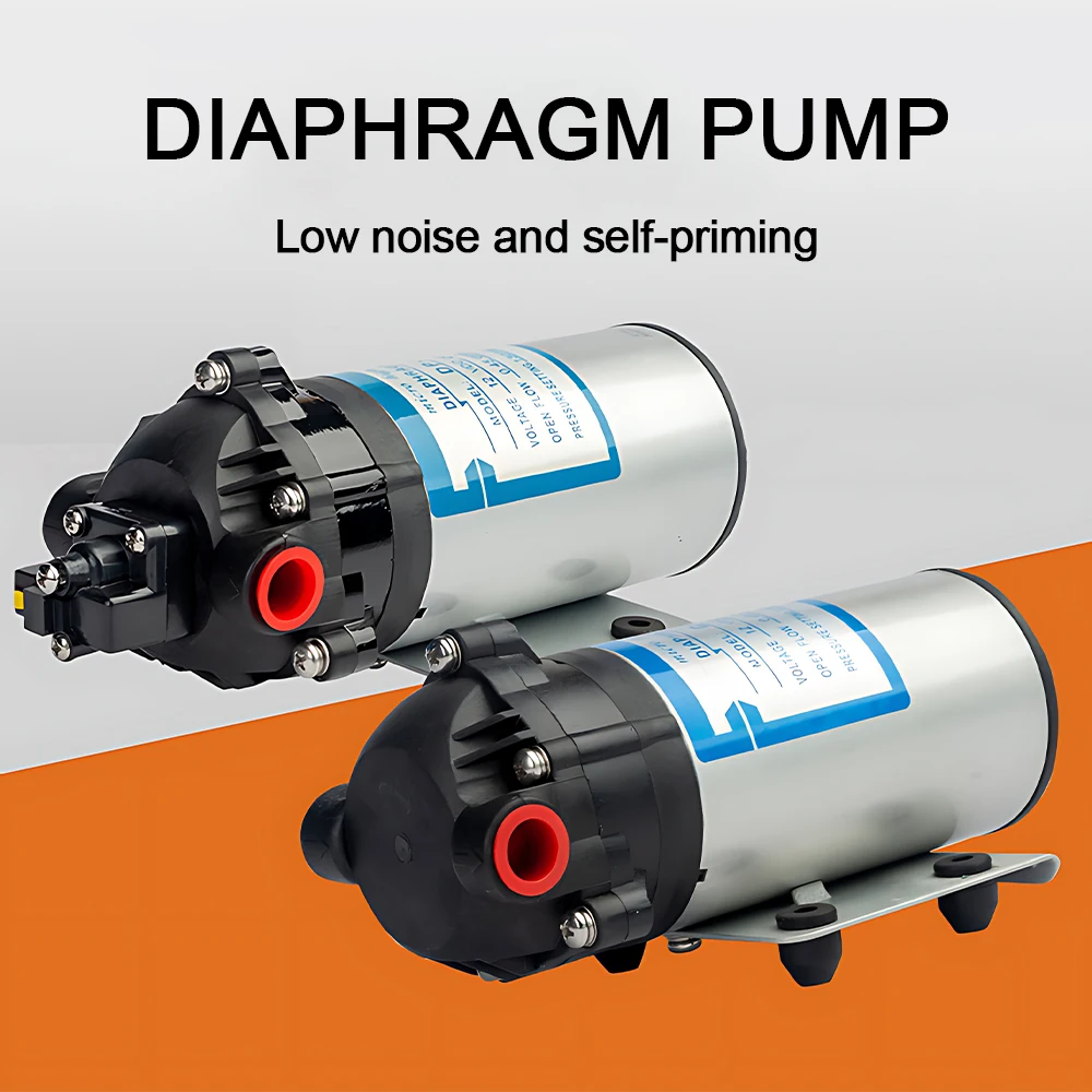 DC12V/24V Self‑Priming High‑Press Diaphragm Spray Pump, Optional Pressure Switch, Car Washer, Car Wash Irrigation Water Transfer