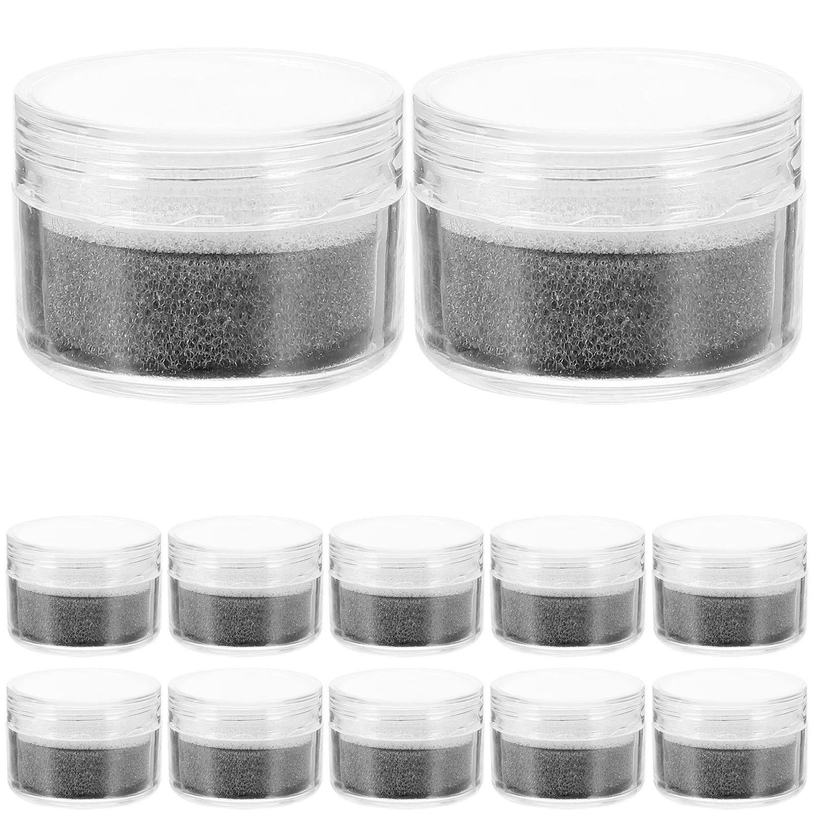 

12pcs Box Pin Box 2 6cm Round Transparent Brooch Display Case Gemstone Case Jewelry Storage Container Plastic Holder