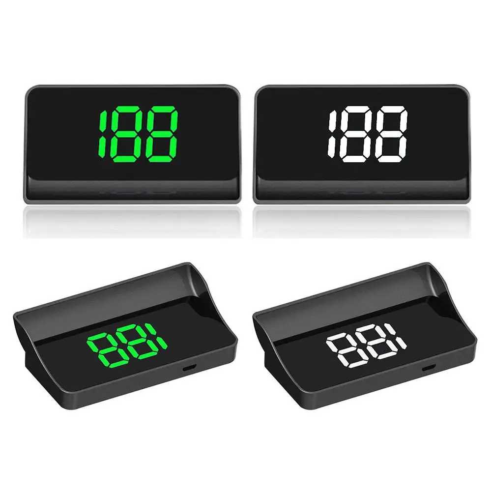 V9 رئيس يصل العرض عداد السرعة الرقمي GPS HUD التوصيل والتشغيل لجميع السيارات الخط الكبير KMH الزجاج الأمامي العارض اكسسوارات السيارات