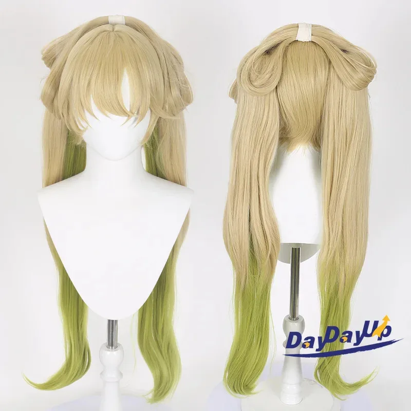 

Wuthering Waves Verina Cosplay Wig Long Straight Yellow Green Heat Resistant Synthetic Hair Halloween Costume Party Role Play
