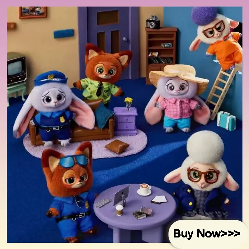 

Genuine Zootopia Series Vinyl Plush Blind Box Cute Doll Exquisite Desktop Decoration Toy Bag Pendant Surprise Mystery Box Gifts