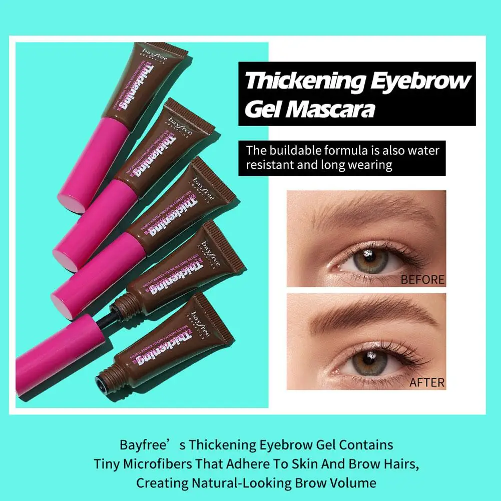 Maquiagem de Gel De Sobrancelha Impermeável, Gel De Mascara De Espessamento, Longa Duração Extrema Espera, Cola De Sobrancelha Tintada, Preencha