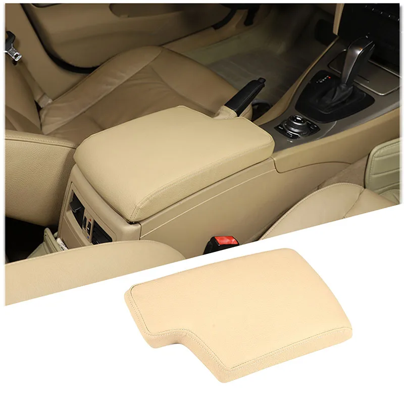 For BMW 3 Series E90 2005-2012 Leather Car Wrapping ABS Car Styling Armrest Box Cover Trim Stickers Interior Accessories