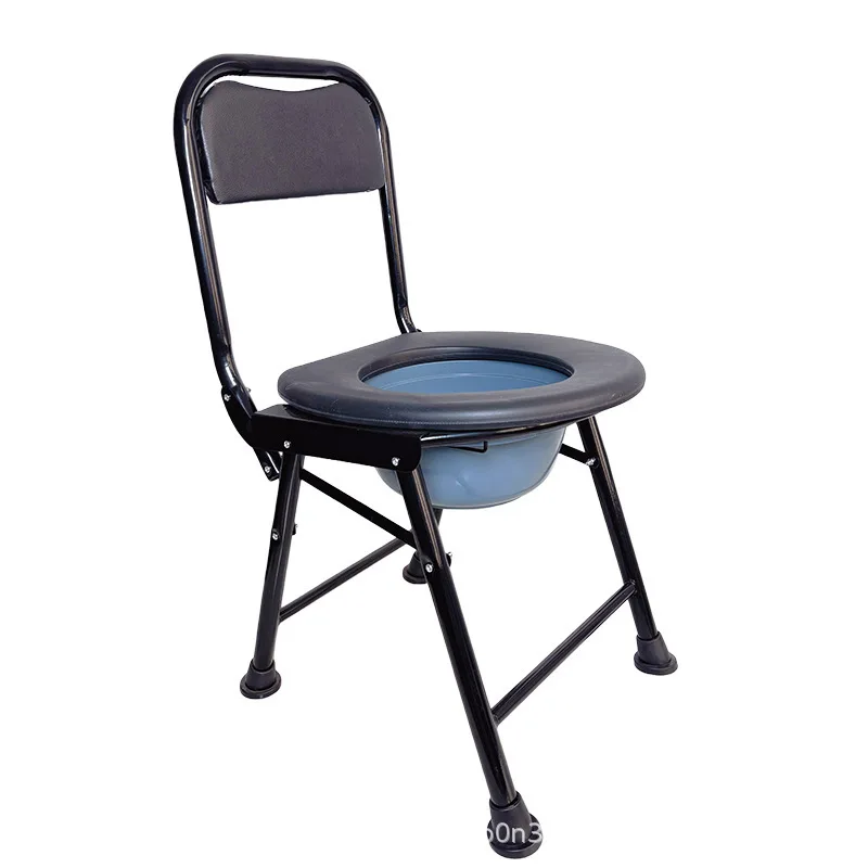 

Elderly Pregnant Women Commode Chair Mobile Toilet Seat Elderly Home User Outdoor Foldable Toilet