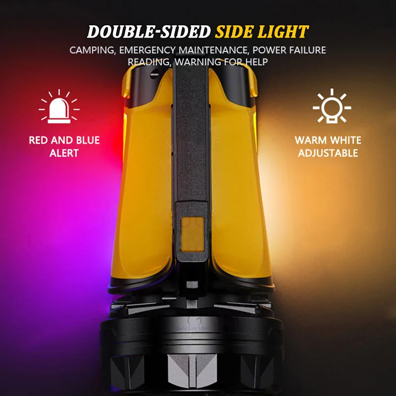 XHP70 Handheld Searchlight Powerful Lantern 18650 USB LED Camping Tent Tactical Lights Travel Long Lasting Rechargeable Lamps