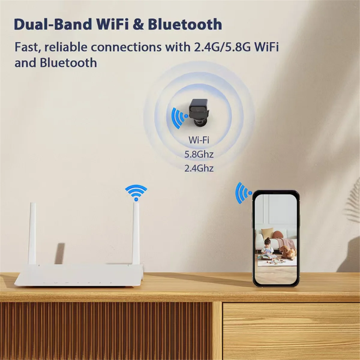 【T330】كاميرا Tuya 2K Wifi كاميرا مراقبة 2.4Gand5G بطارية مدمجة PIR كشف الحركة للرؤية الليلية اتجاهين الصوت #6