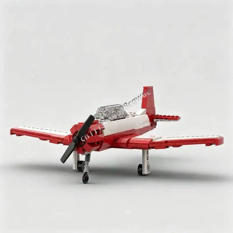 Конструктор MOC Nanchang CJ-6 (542 детали) — Модель учебного самолета, сборная модель для самостоятельной сборки, игрушка-головоломка, подарок, коллекционный предмет авиационной серии, для демонстрации