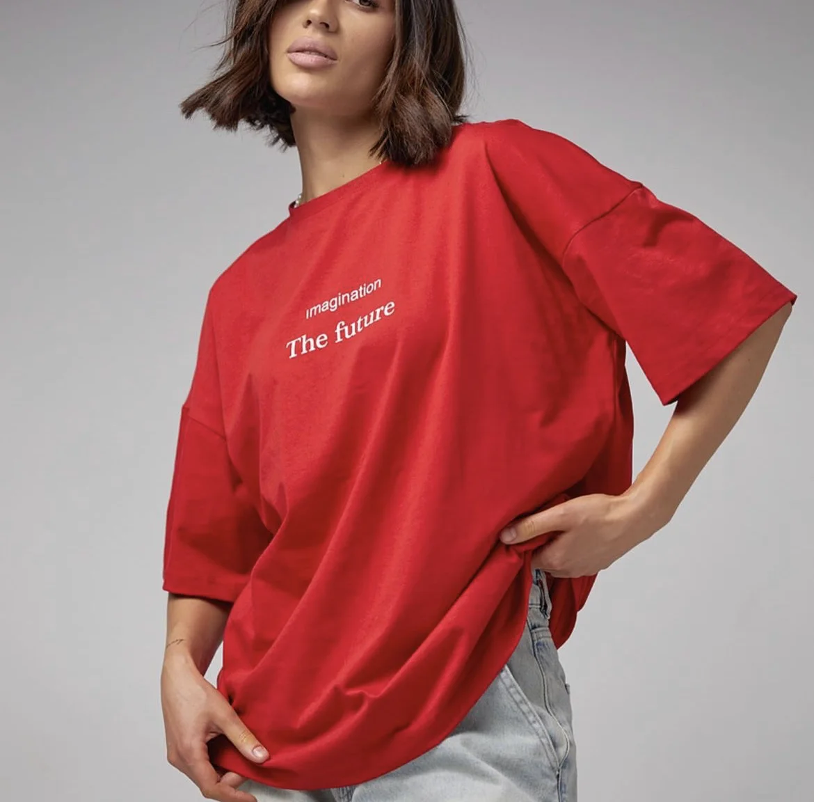 Hirsionsan Small Letter Printed T Shirt Women Summer Cotton Soft Short Sleeve Tee Female Oversized Higt Street Gothic Tops