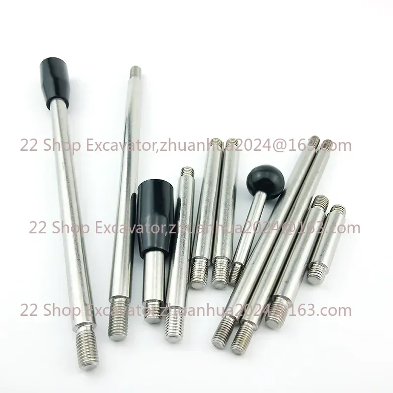 1pc Machine Tool Handle Bar 304 Stainless Steel Screw M6M8M10M12 Bench Drill Joystick Putter Double Head Screw Ball Head Rod